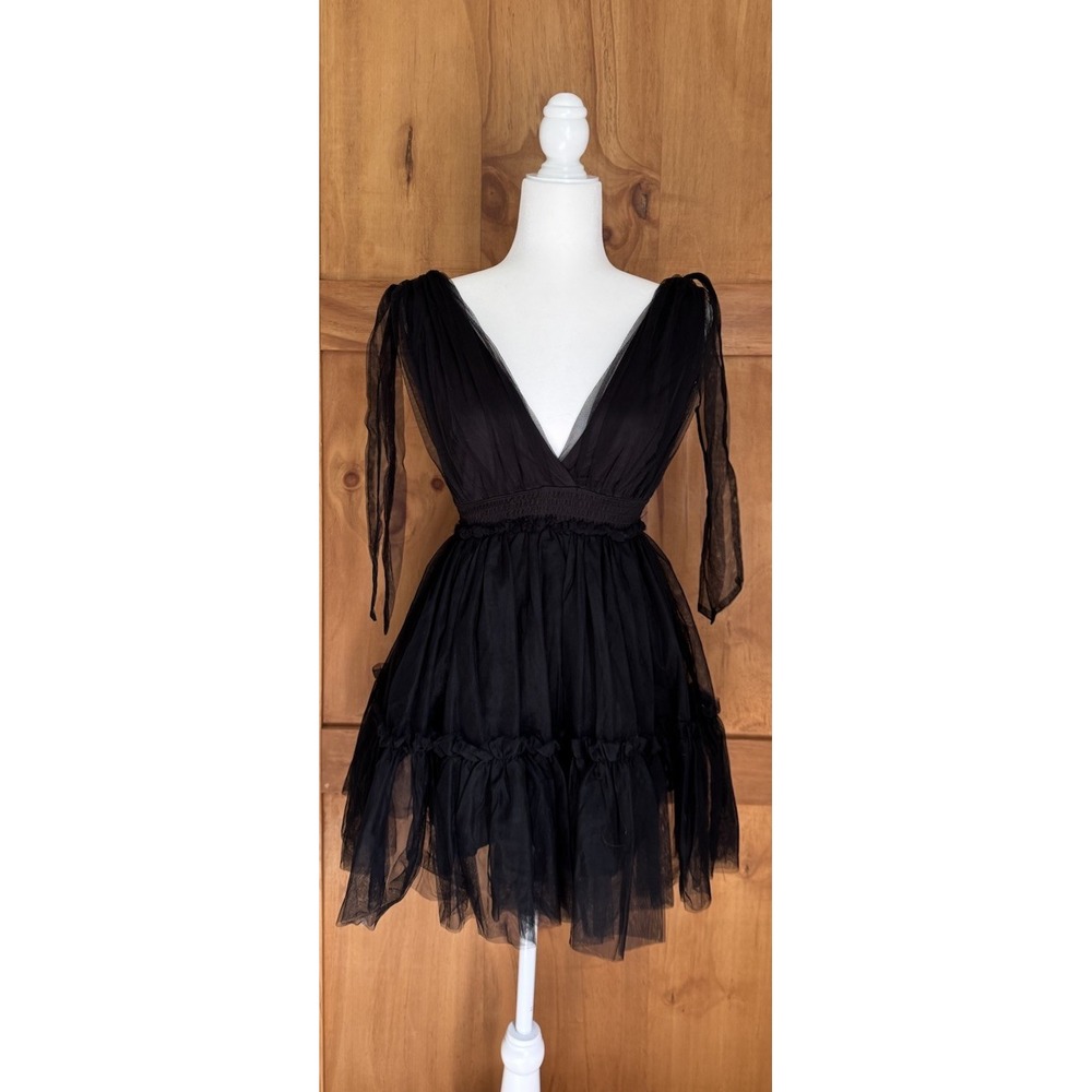 Thirty Thirty LA Tulle‎ Deep V  Dress Stunning Cocktail Flirty XS